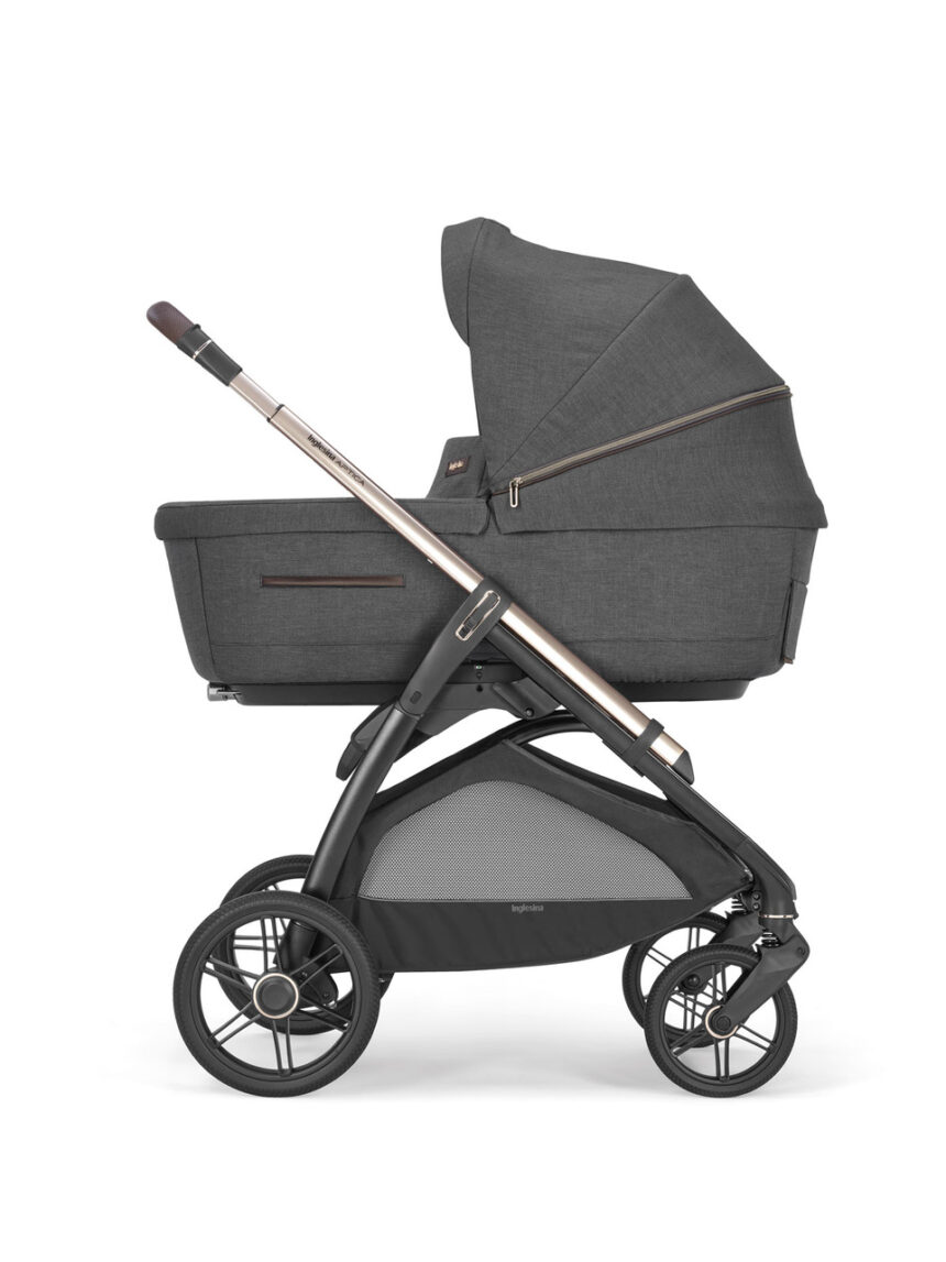 Aptica system quattro darwin infant recline cor velvet grey chassis palladium black - inglesina - Inglesina