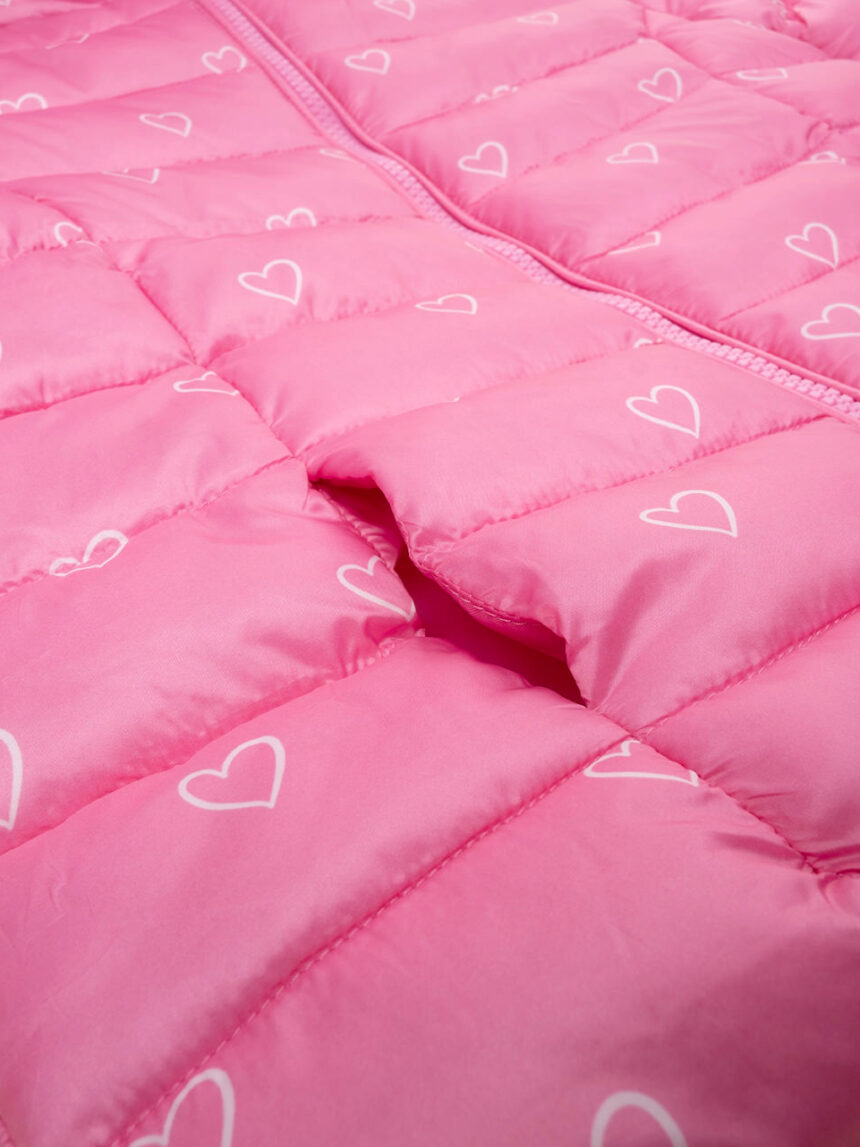 Casaco de penas rosa claro para rapariga - Prénatal