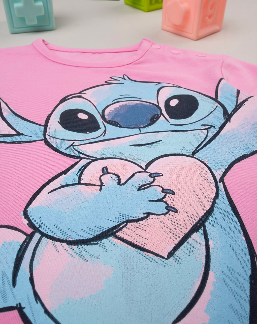 T-shirt baby rosa "stitch" - Prénatal