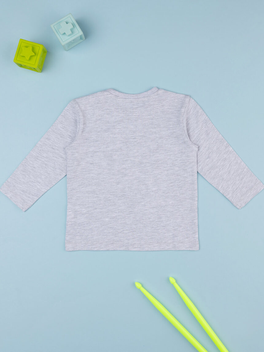 T-shirt para criança com estampado cinzento - Prénatal