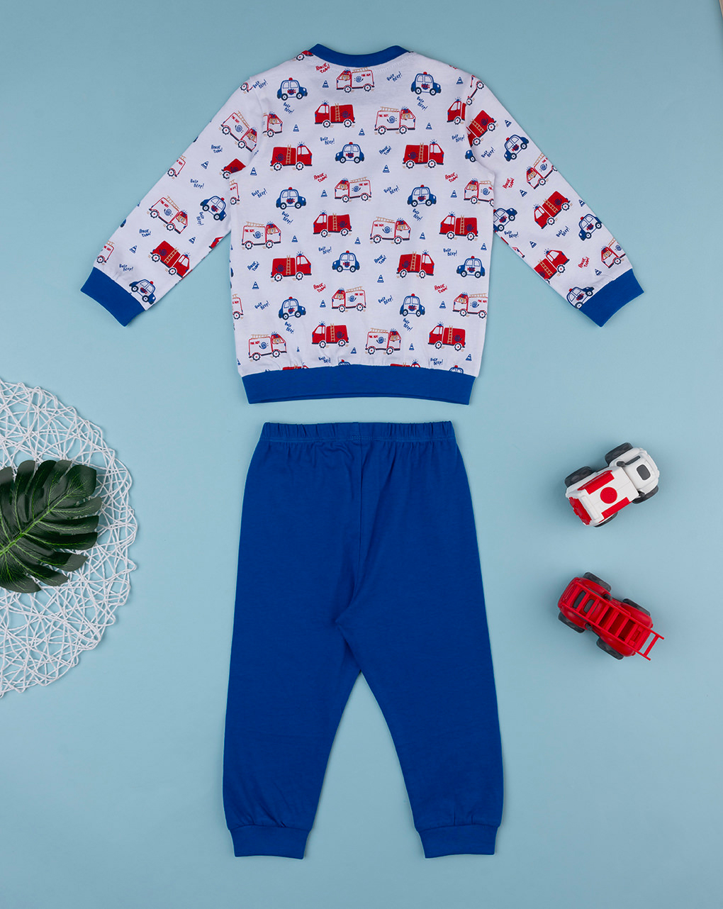 Pijama de jersey azul bebé - Prénatal