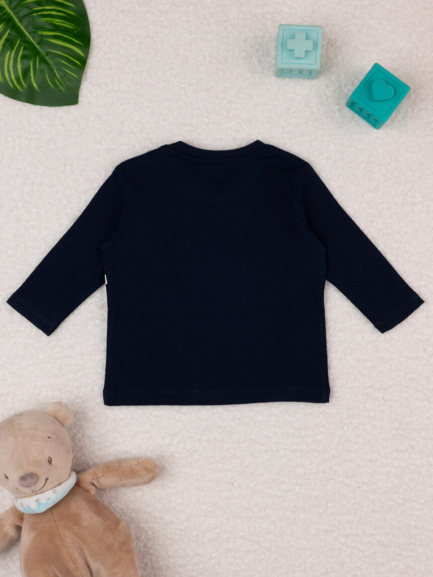 T-shirt de manga comprida azul bebé com estampado - Prénatal