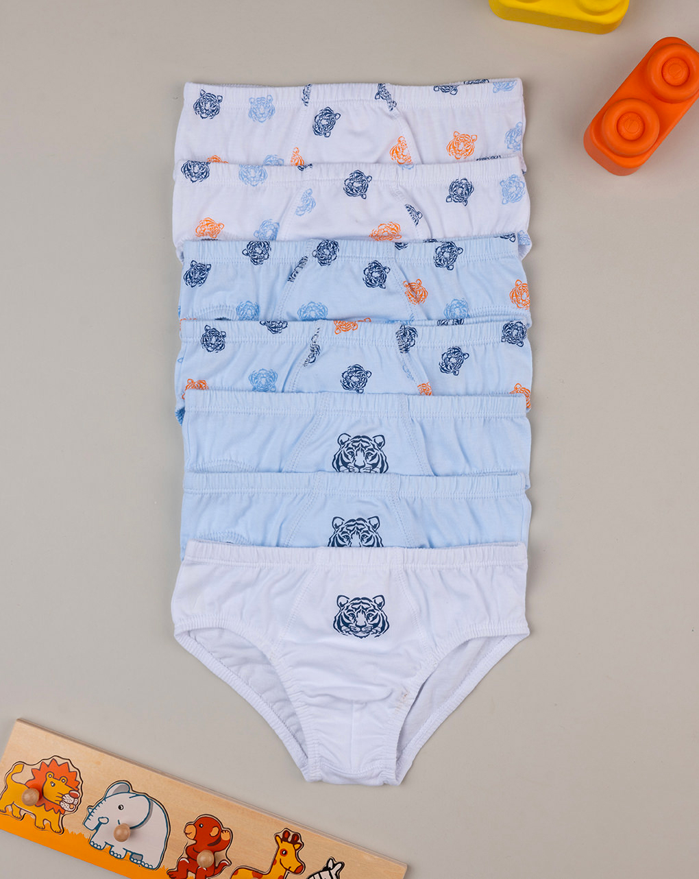 Pack 7 cuecas azul bebé - Prénatal
