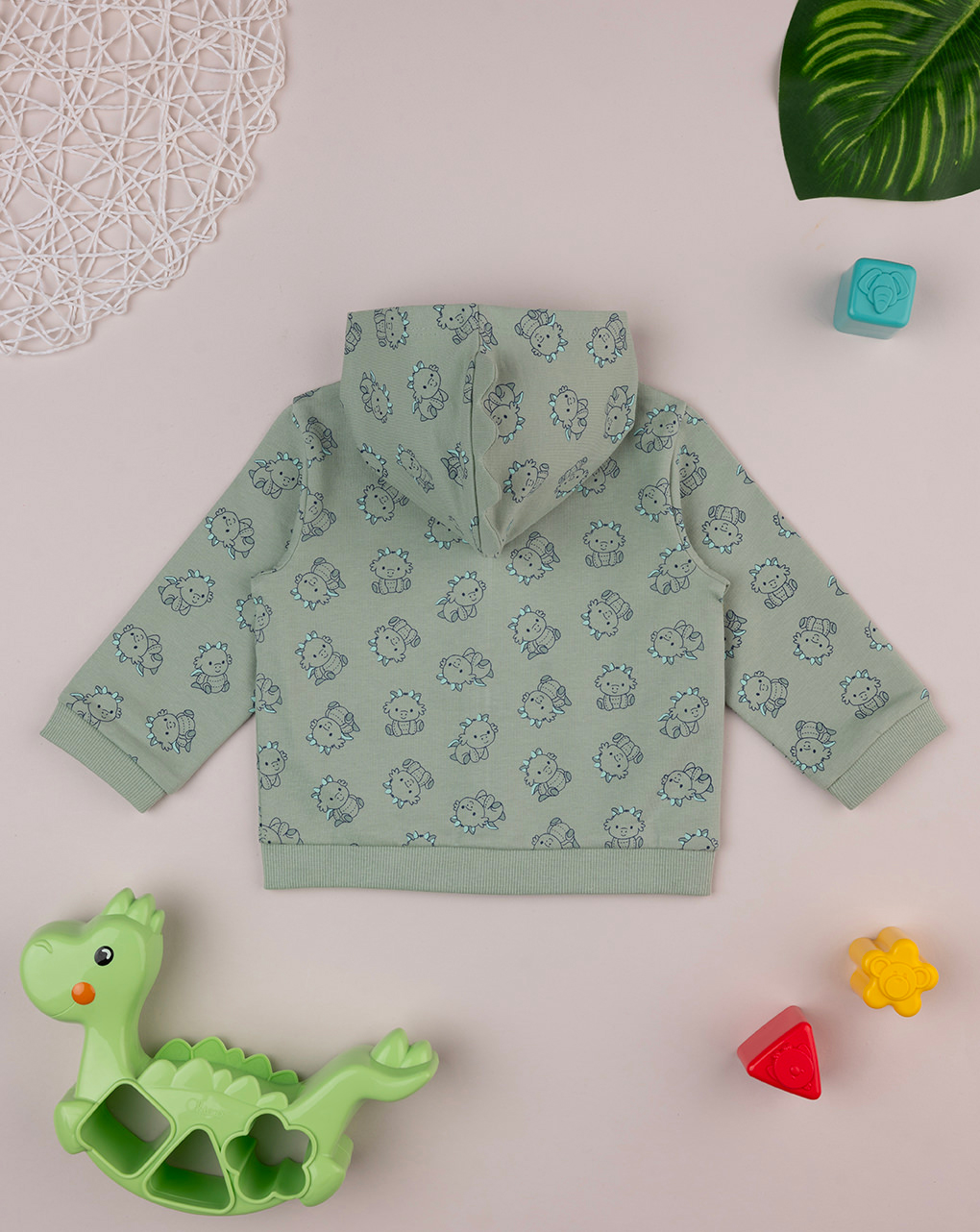 Camisola verde bebé com animais - Prénatal