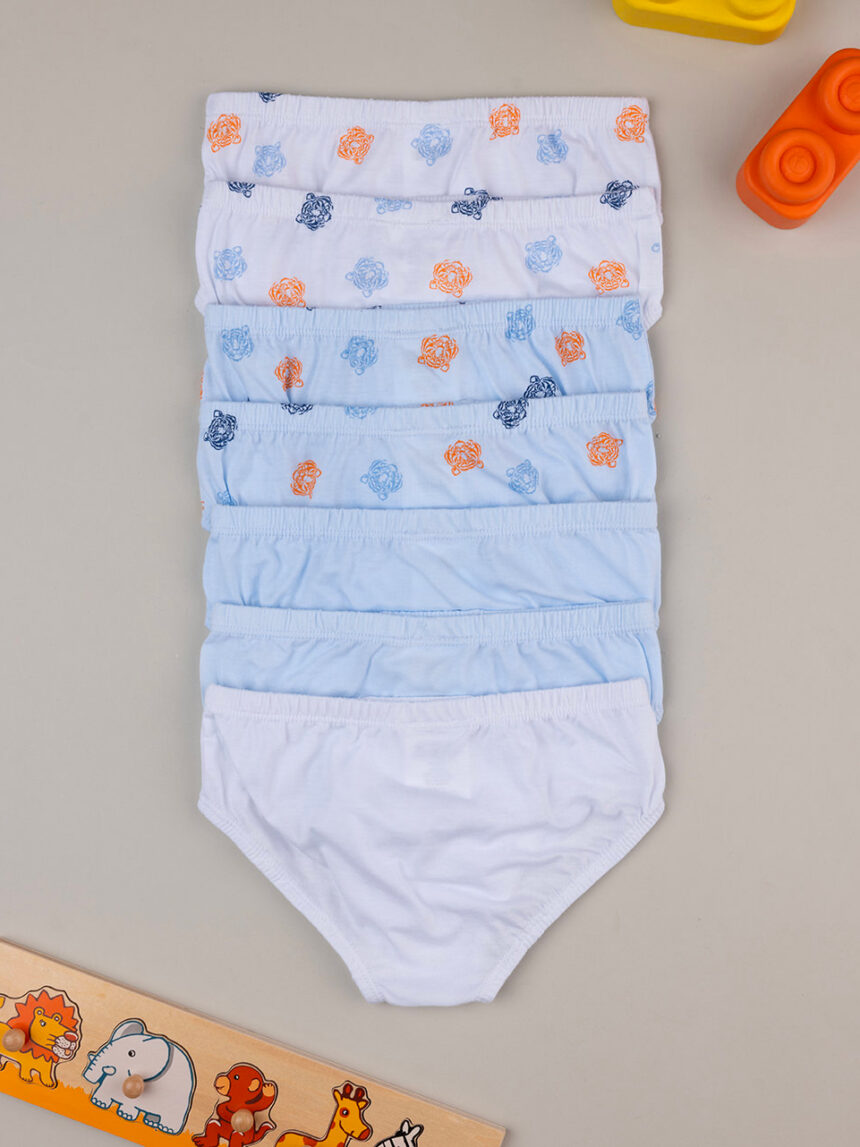 Pack 7 cuecas azul bebé - Prénatal