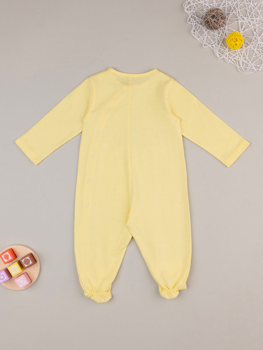 Fato de dormir amarelo para bebé menina com escrita - Prénatal