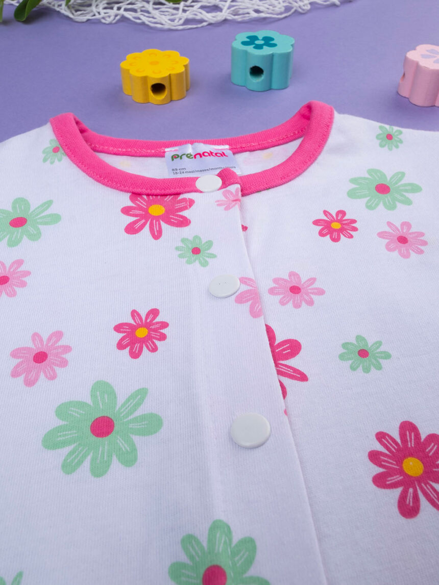 Pijama de malha florida para rapariga - Prénatal