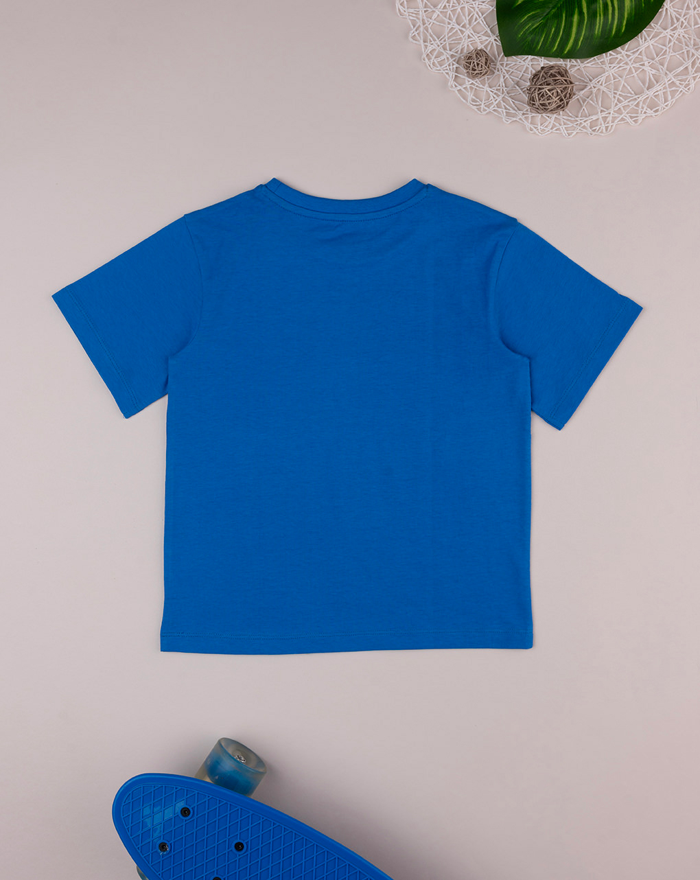 T-shirt azul para rapaz com estampado - Prénatal