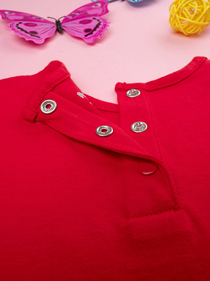 T-shirt vermelha estampada para rapariga - Prénatal