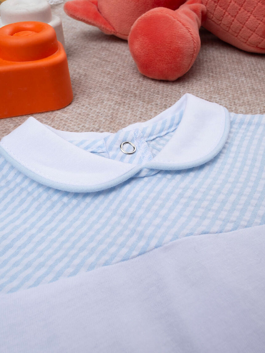 Fato de dormir em jersey azul bebé - Prénatal