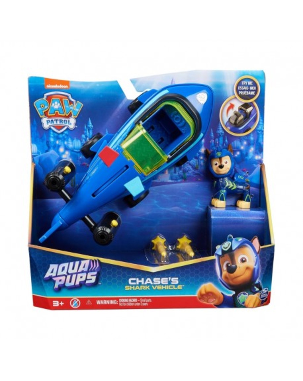 Veículo transformável chase's aqua pups - paw patrol - Paw Patrol