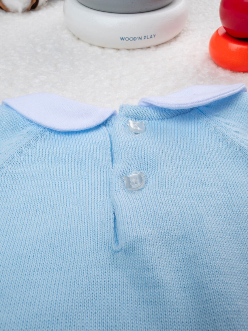 Fato em tricot azul bebé - Prénatal