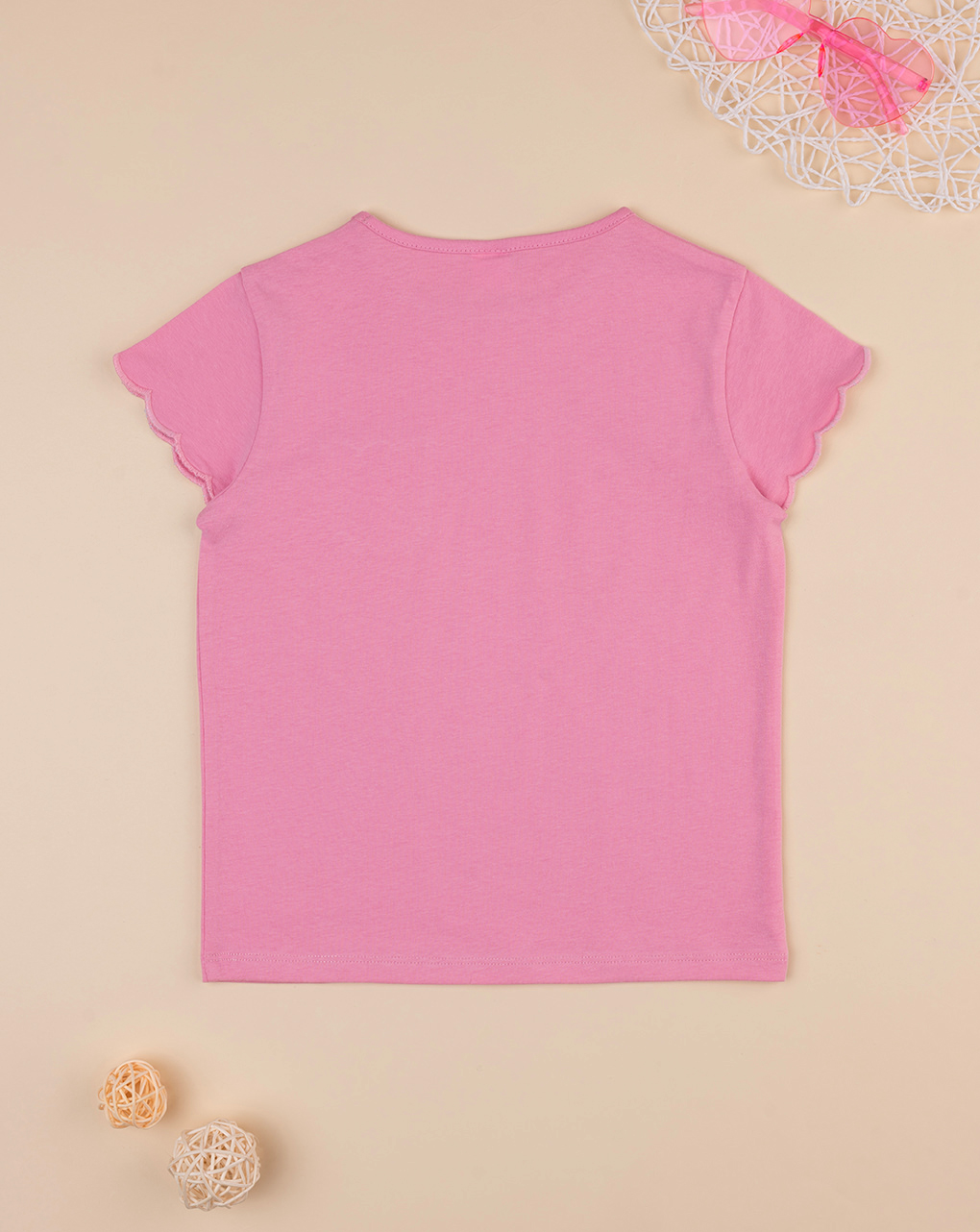 T-shirt rosa de manga curta para rapariga - Prénatal
