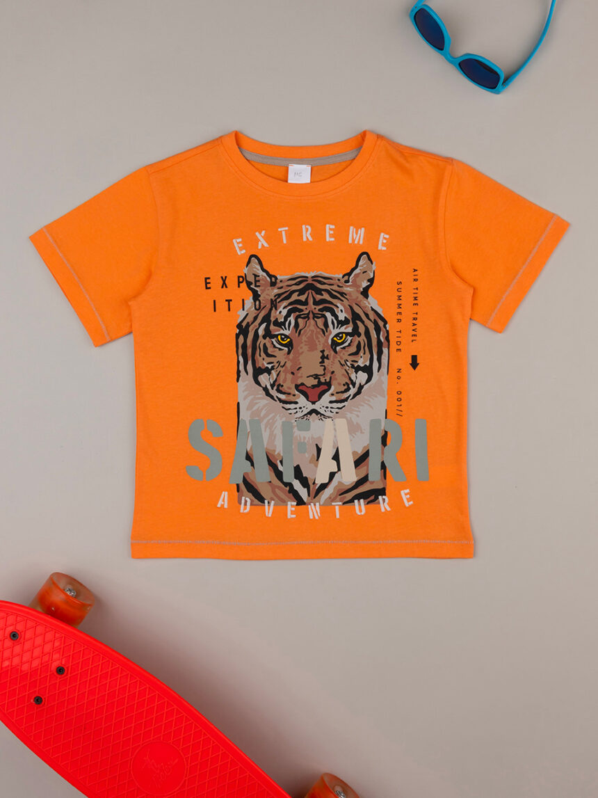 T-shirt jersey bimbo arancione - Prénatal