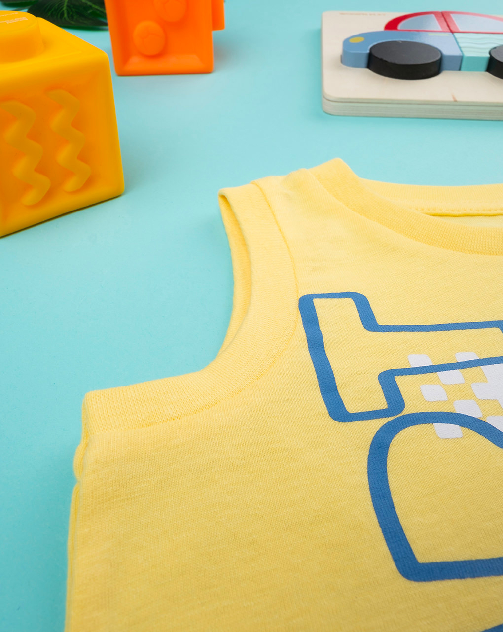 Camisola de alças amarela para bebé - Prénatal