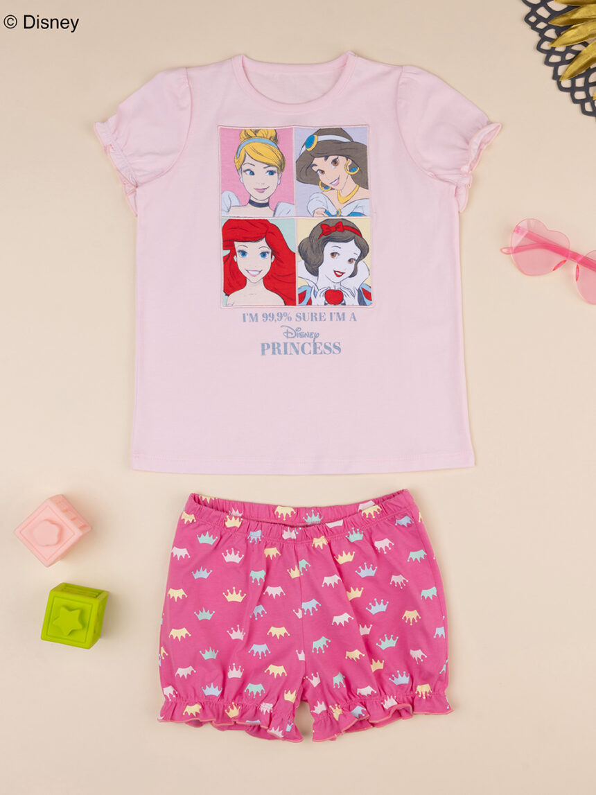 Pijama de princesas cor-de-rosa para bebé - Prénatal