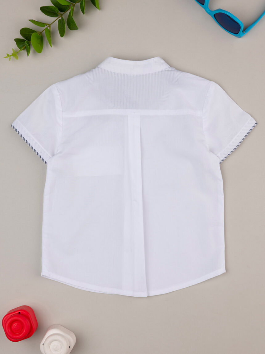 Camisa branca de popelina para bebé - Prénatal