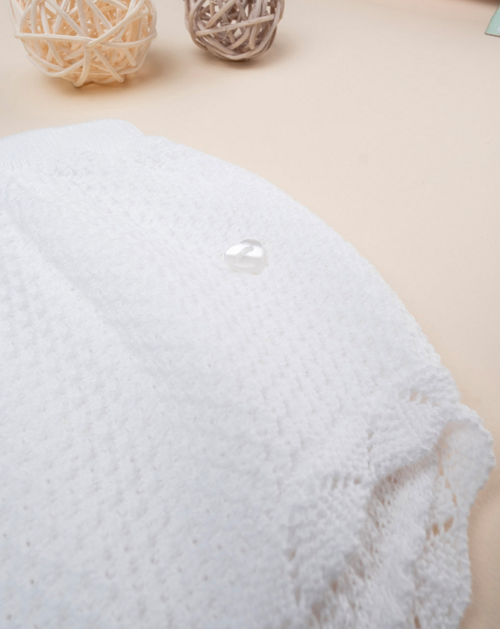 Fato de recém-nascido em tricot branco - Prénatal