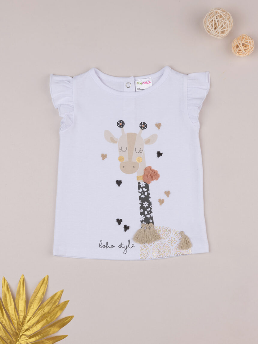 T-shirt de manga curta para rapariga "girafa - Prénatal