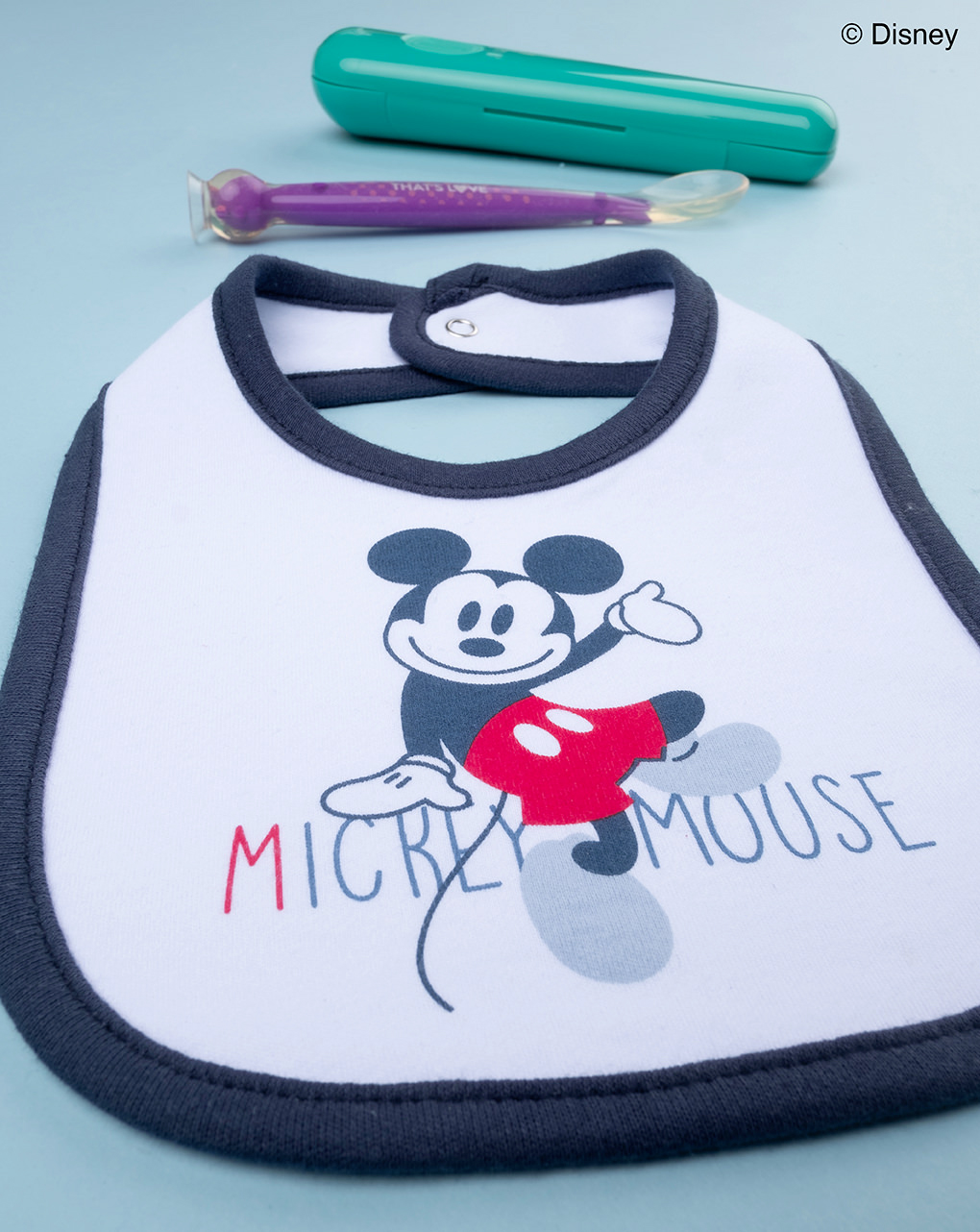 Babete para bebé mickey mouse azul - Prénatal