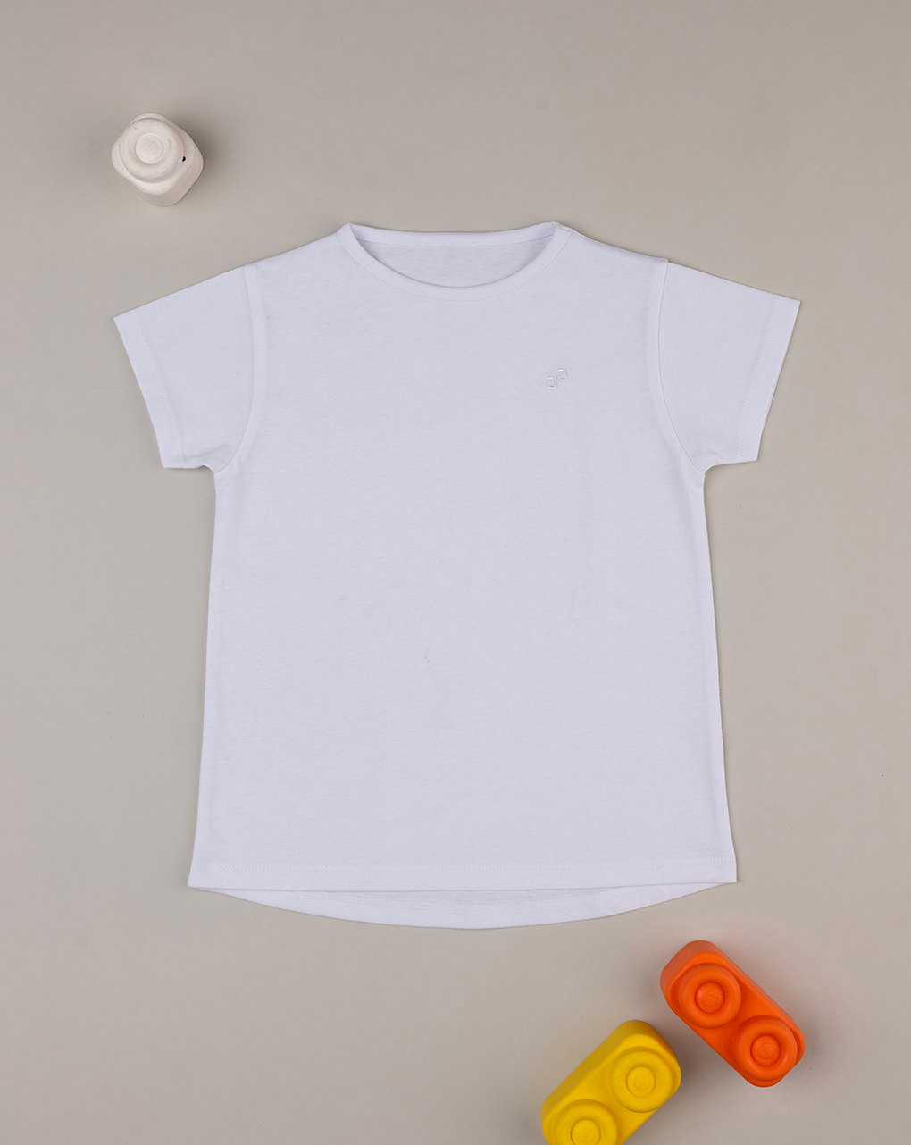 T-shirt branca básica para rapariga - Prénatal