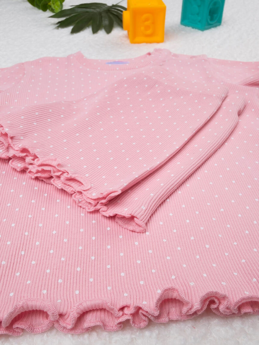 Pijama de duas peças cor-de-rosa para rapariga - Prénatal