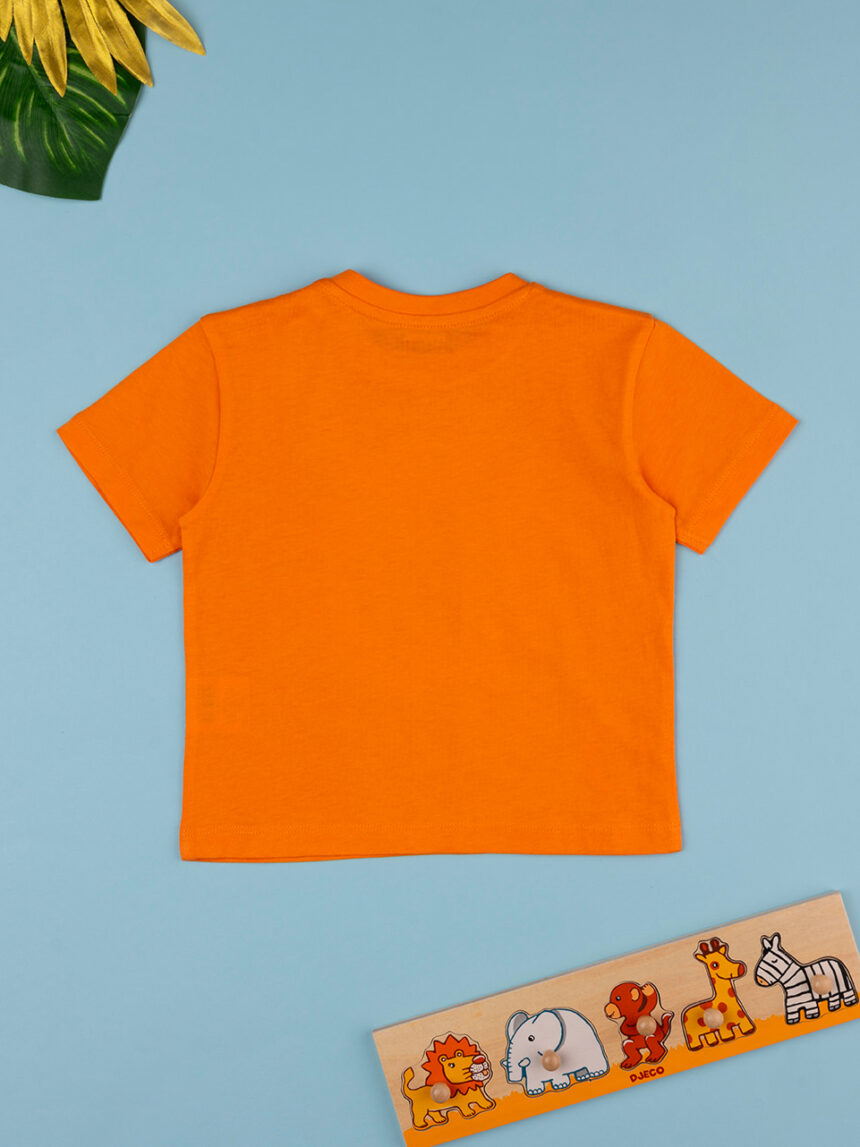 T-shirt para criança com estampado laranja - Prénatal