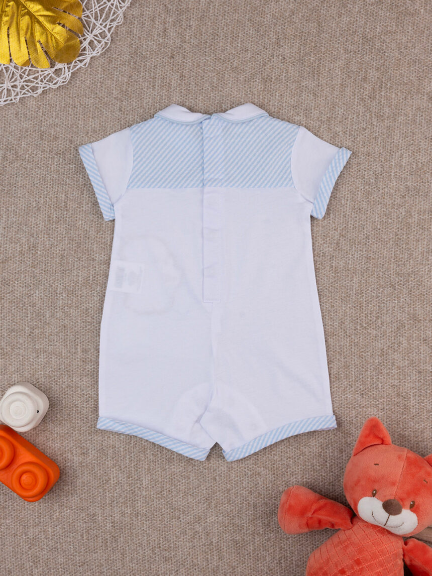 Fato de dormir em jersey azul bebé - Prénatal