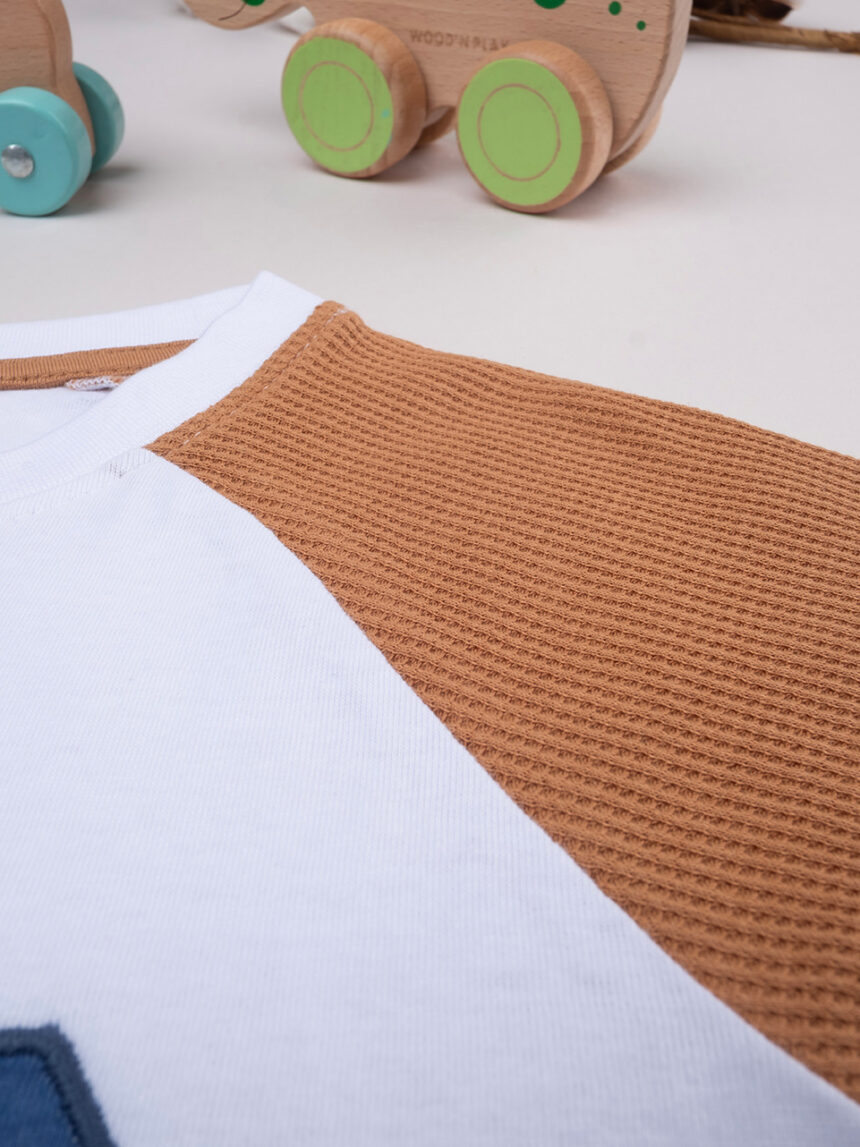 T-shirt bambino con inserti waffle - Prénatal
