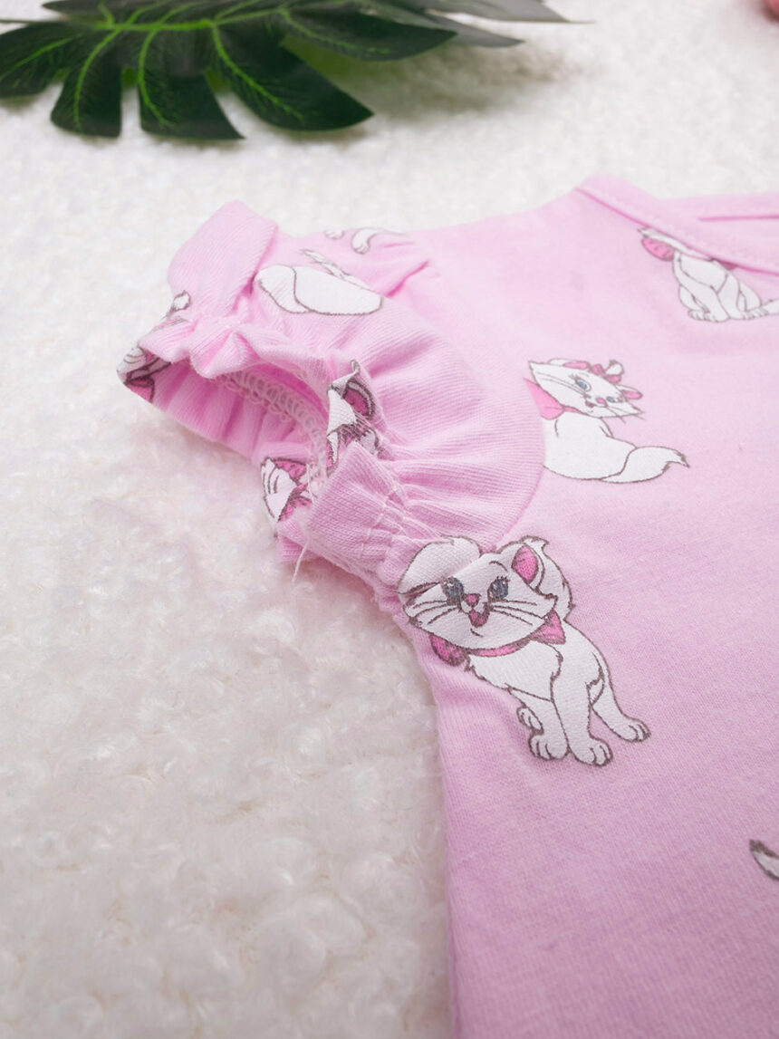 Fato de dormir em algodão orgânico rosa para bebé menina - Prénatal