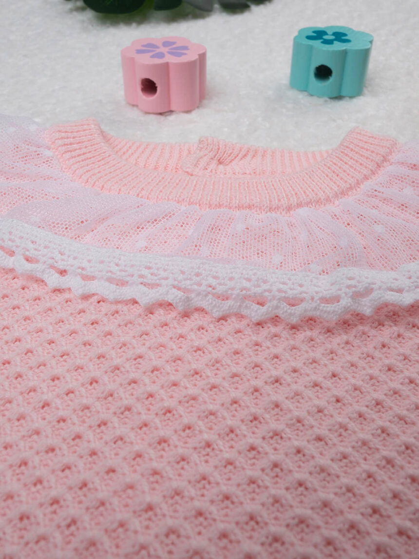 Fatinho de tricot rosa neaonata - Prénatal