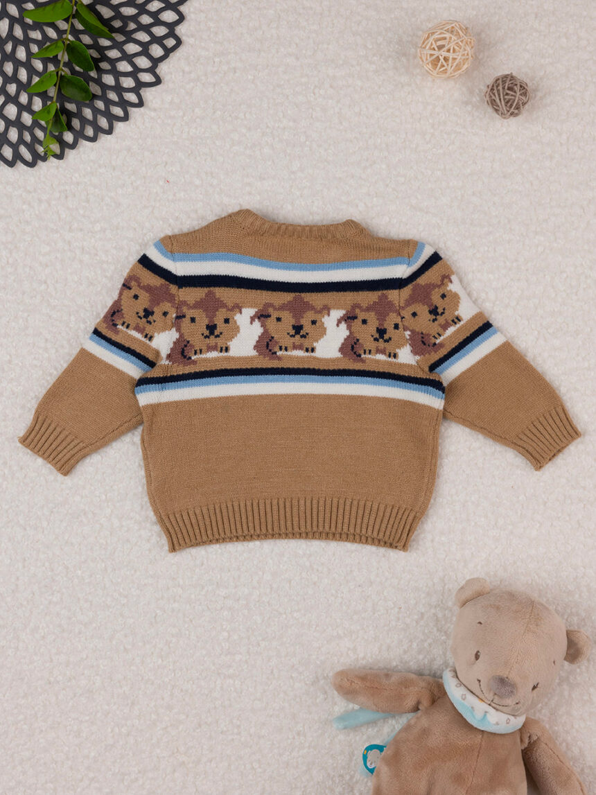 Camisola de tricot bege para bebé - Prénatal