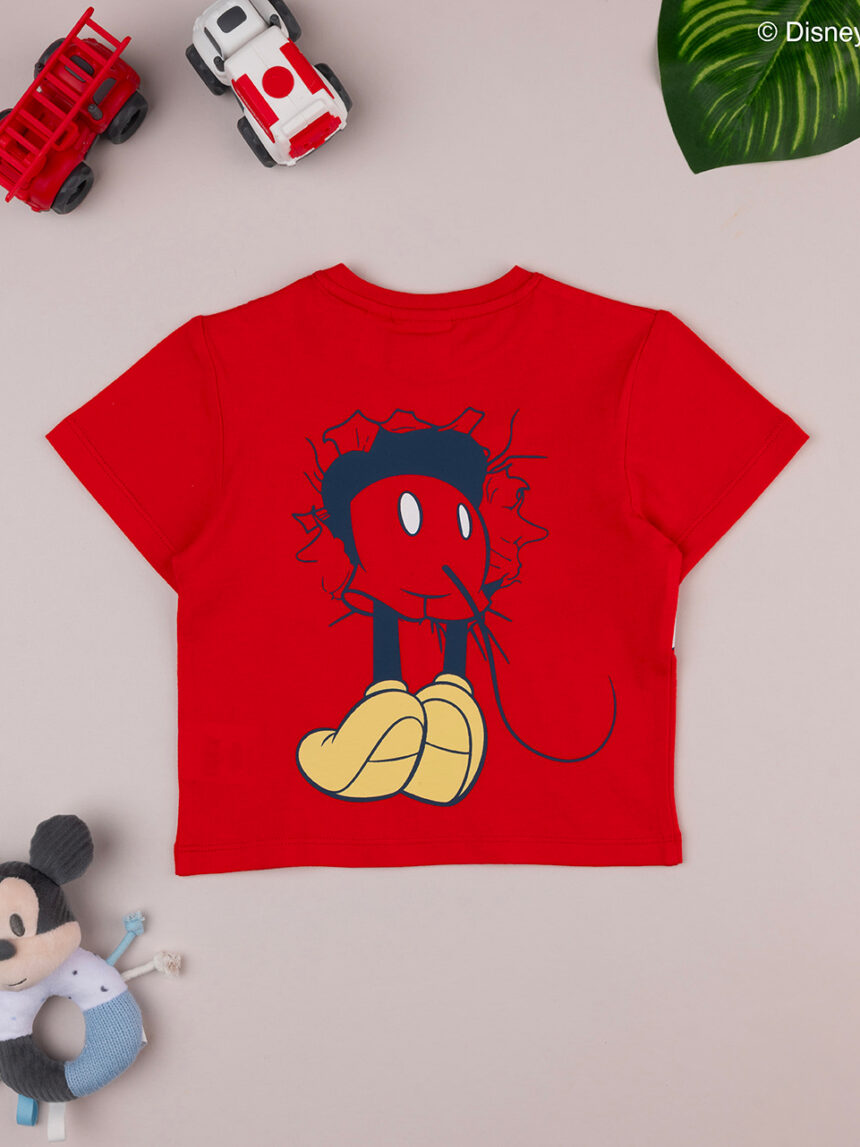 T-shirt bimbo rossa mickey mouse - Prénatal