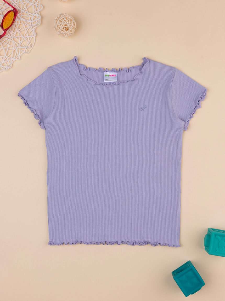 T-shirt lilás de manga curta para rapariga - Prénatal