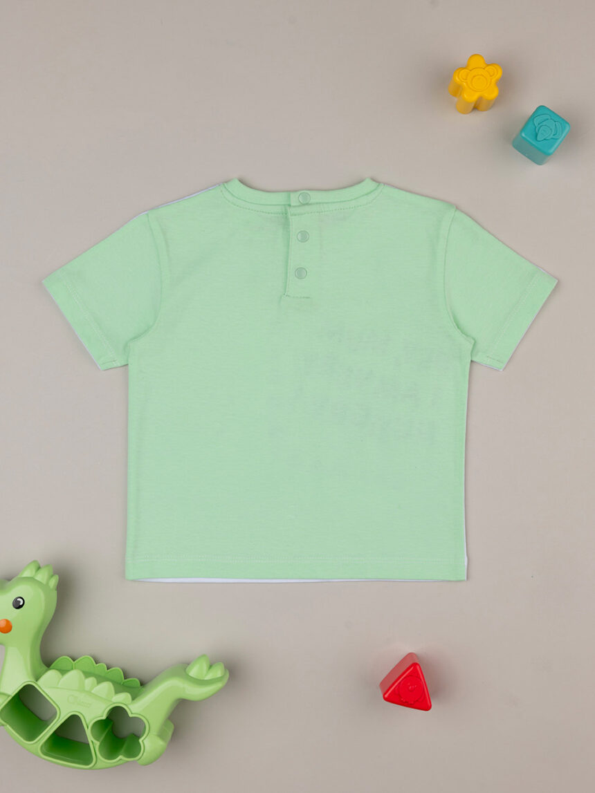 T-shirt bimbo verde estampada - Prénatal