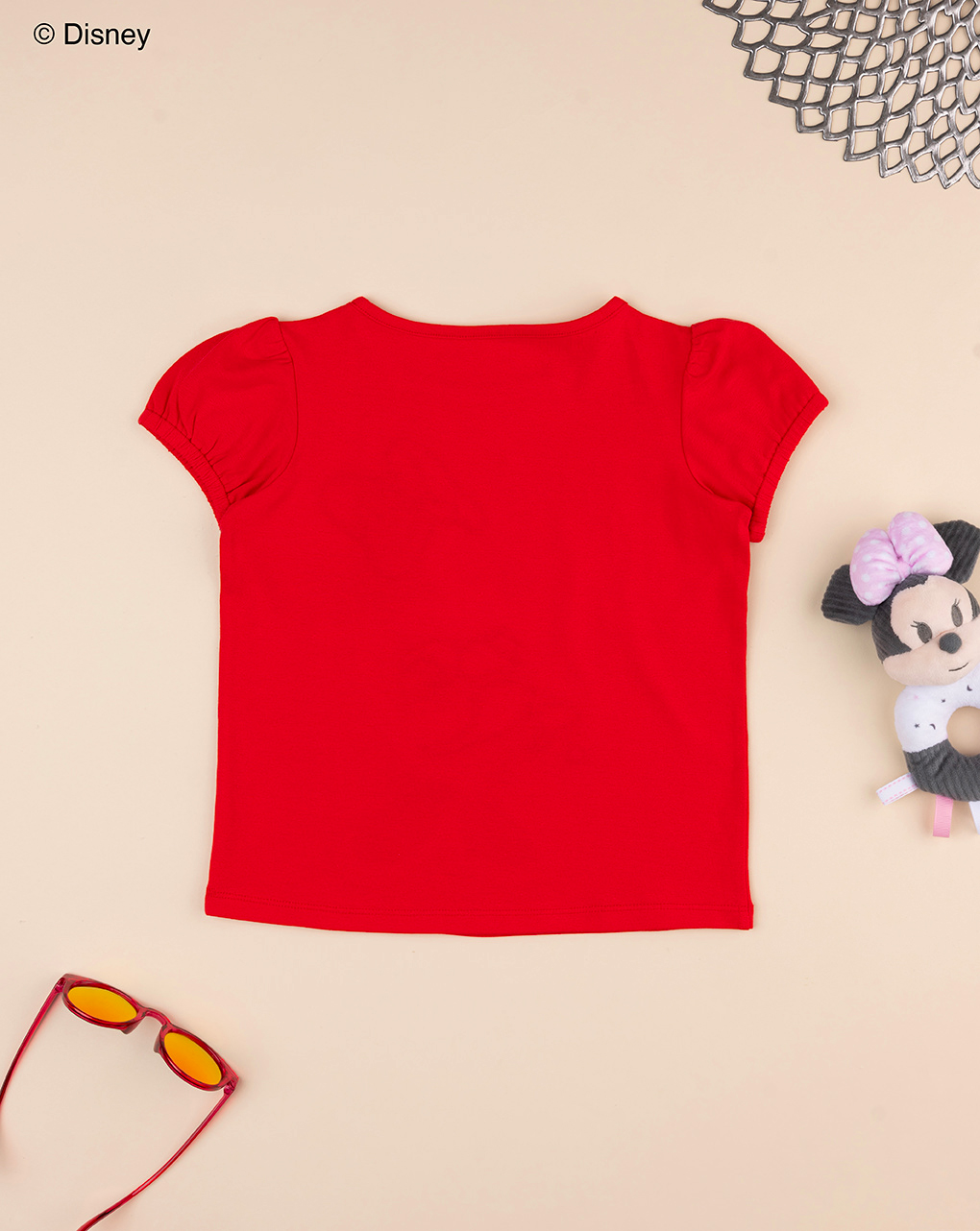 T-shirt disney minnie vermelha para menina - Prénatal