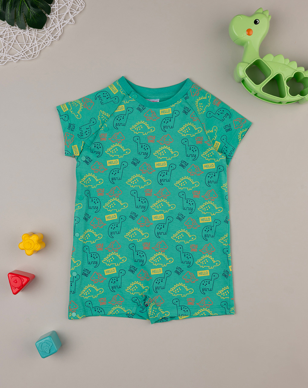 Pijama de bebé dinossauro verde - Prénatal