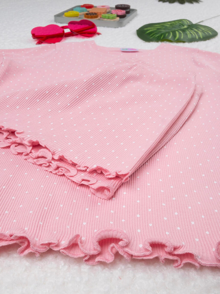 Pijama curto de duas peças cor-de-rosa para rapariga - Prénatal
