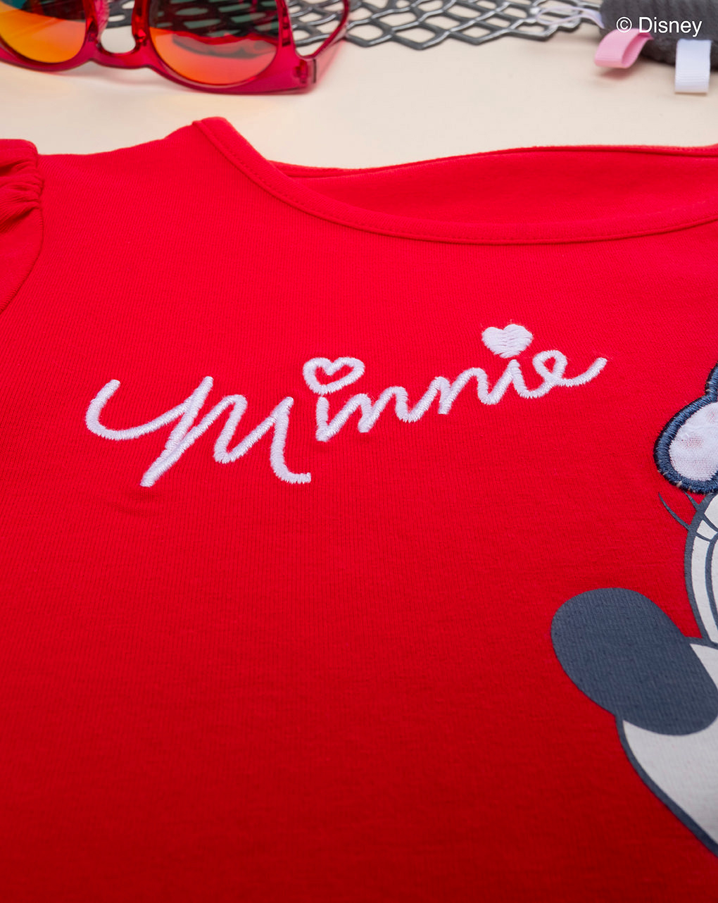 T-shirt disney minnie vermelha para menina - Prénatal