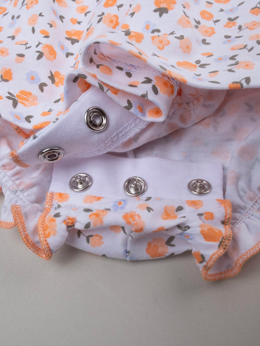 Macacão em jersey com flores para bebé - Prénatal
