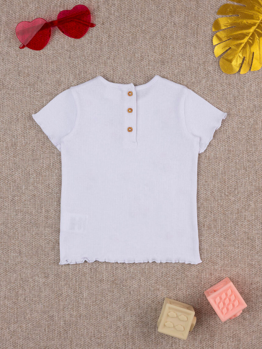 T-shirt bimba bianca stampata - Prénatal