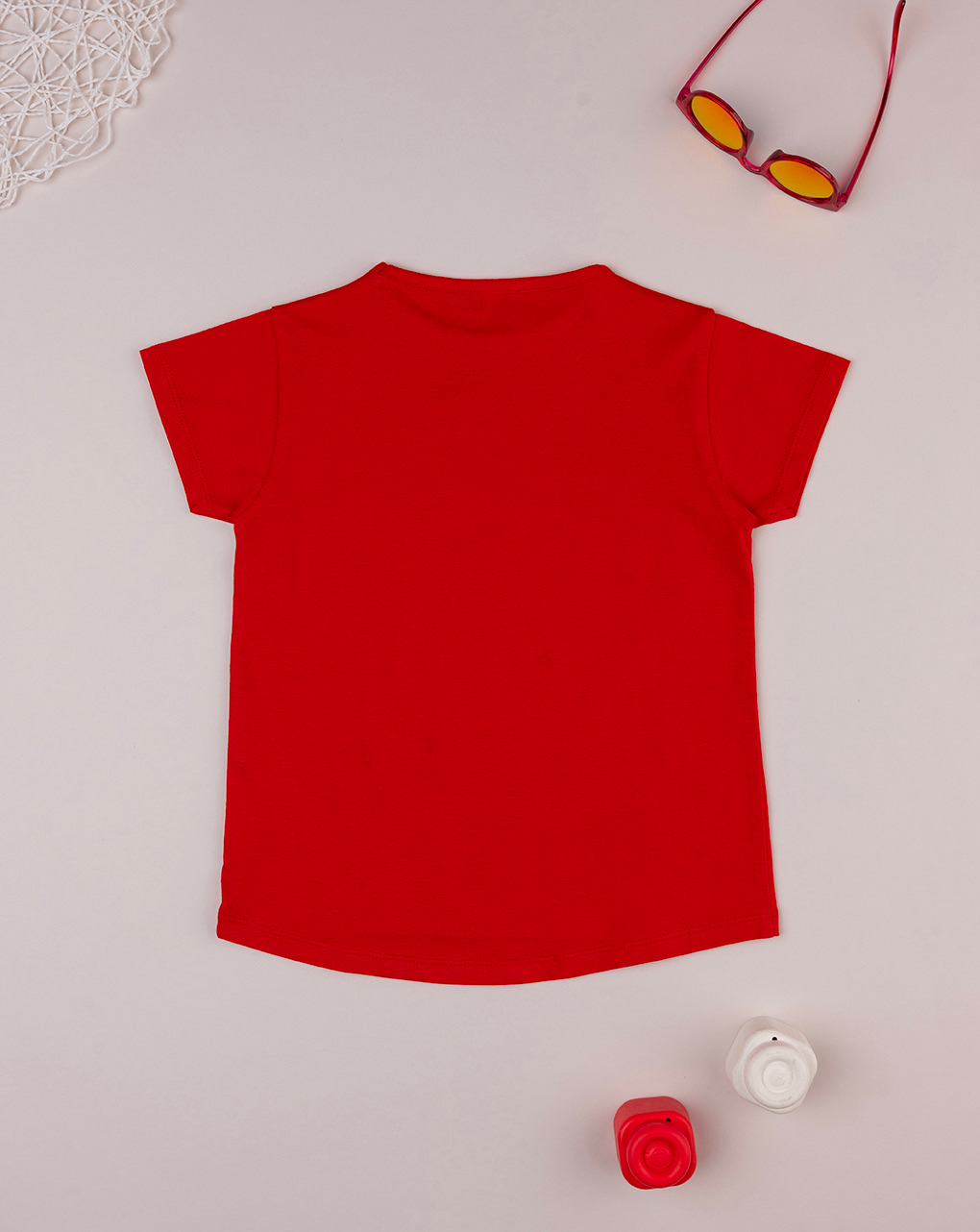 T-shirt básica vermelha para rapariga - Prénatal