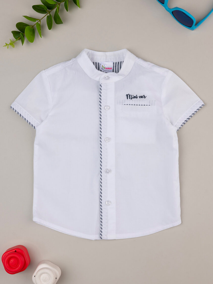 Camisa branca de popelina para bebé - Prénatal