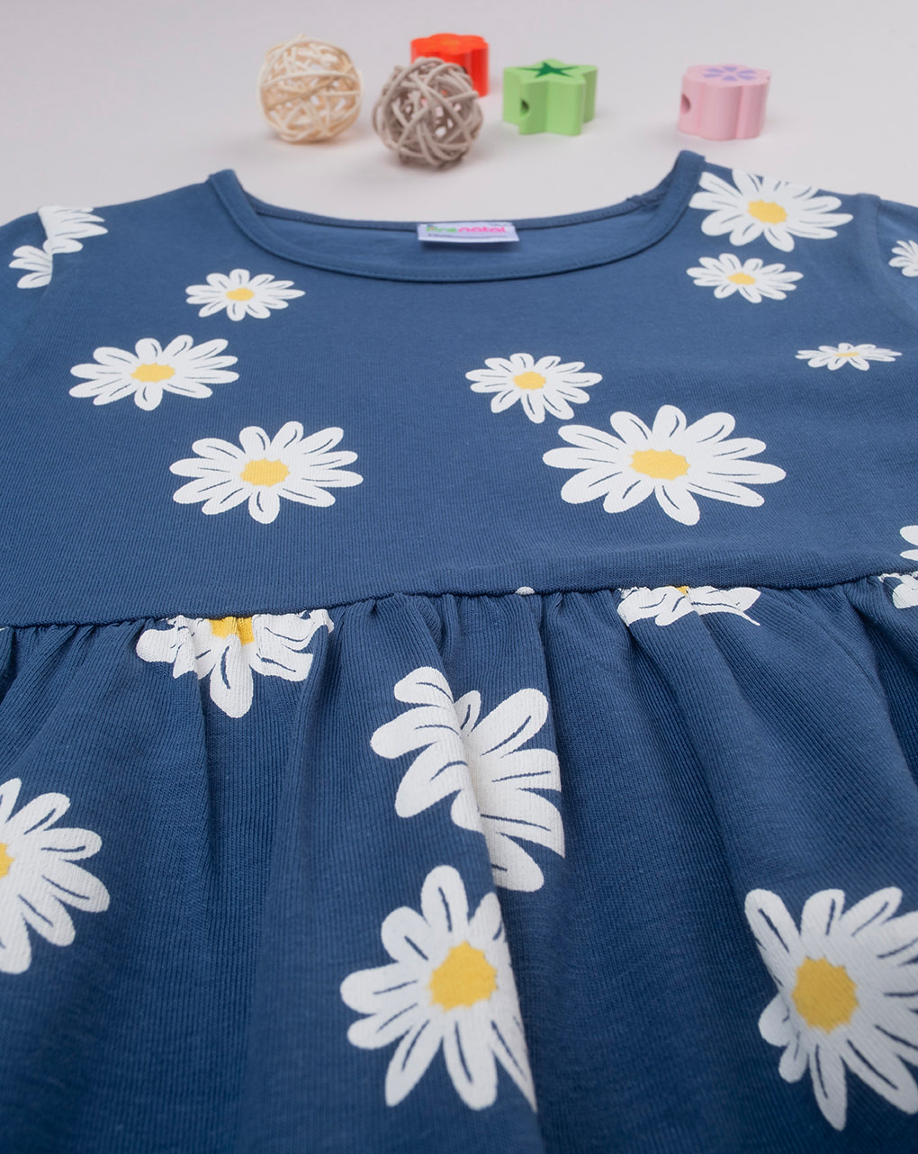 Vestido de verão azul de menina "margaridas - Prénatal