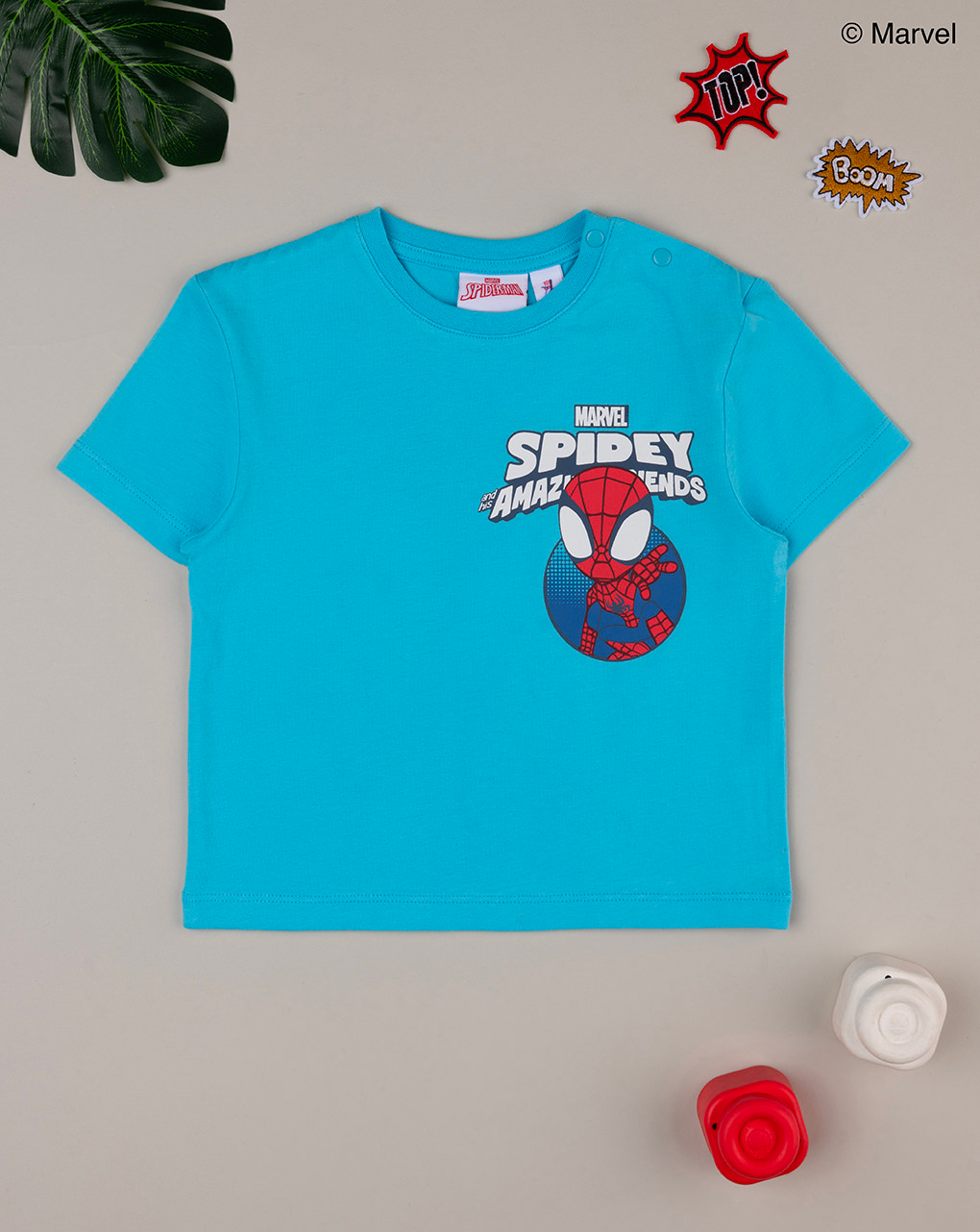 T-shirt azul bebé da aranha - Prénatal
