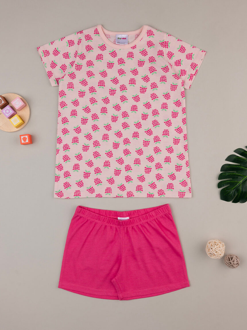 Pijama de fruta rosa para rapariga - Prénatal