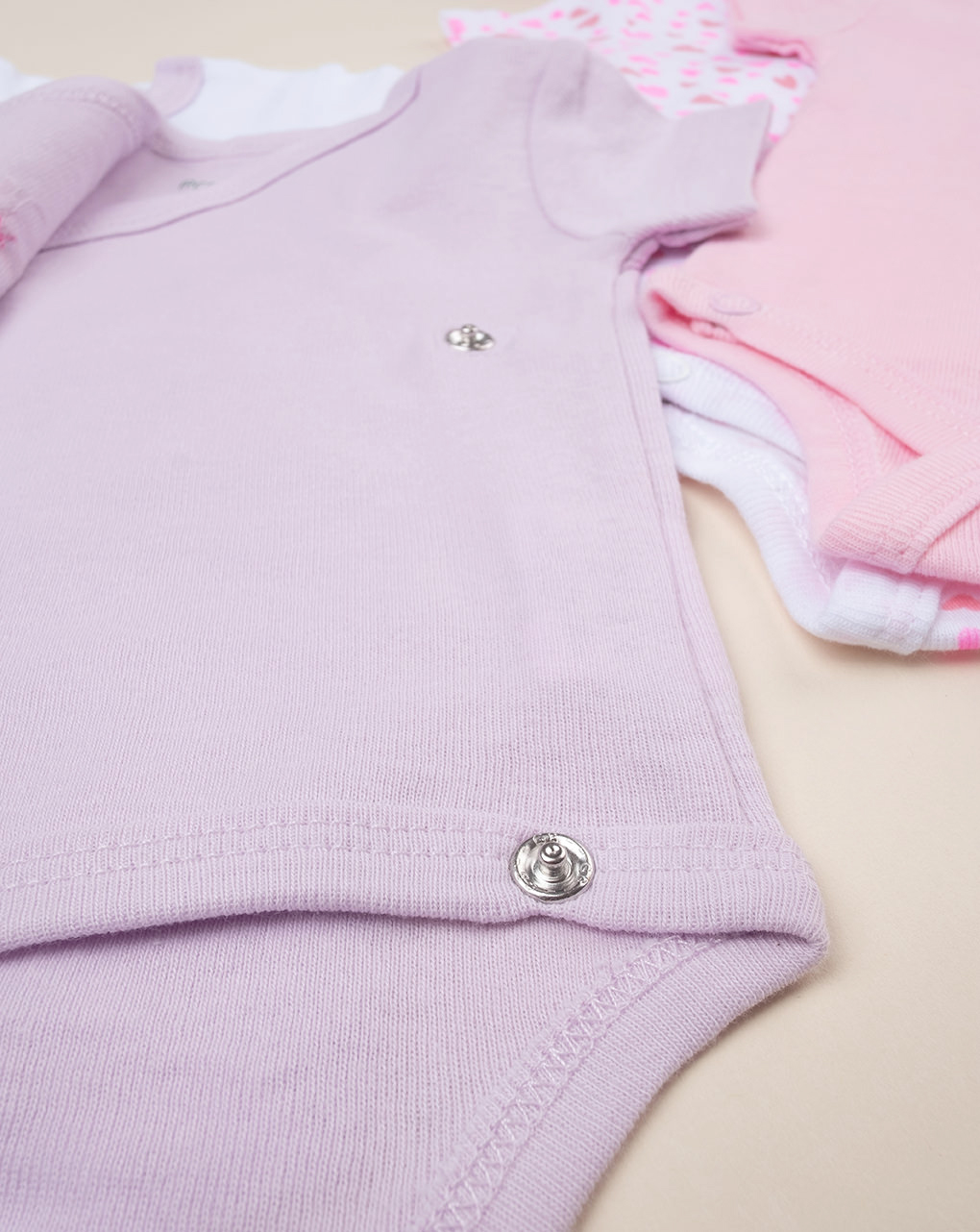 Pack x5 body mangas curtas para bebé menina - Prénatal