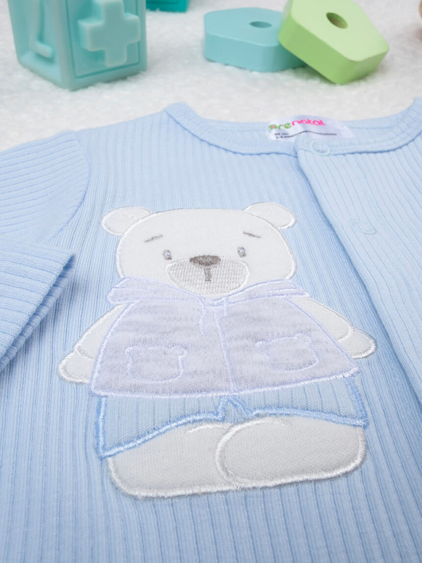 Fato de dormir teddy azul bebé - Prénatal