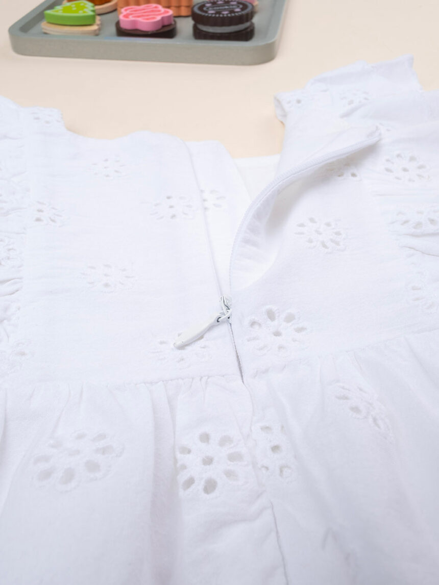 Vestido sangallo de menina branco - Prénatal