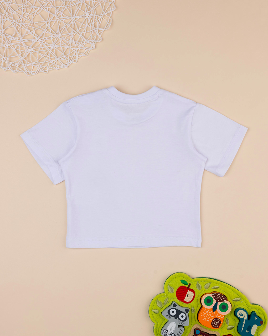 T-shirt branca de manga curta para bebé - Prénatal